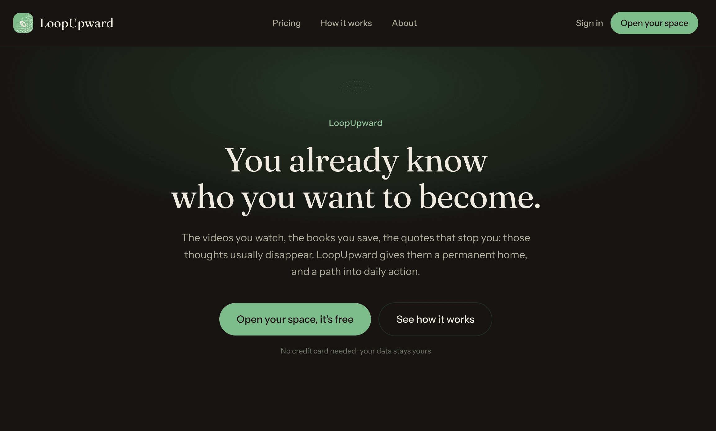 Screenshot of LoopUpward